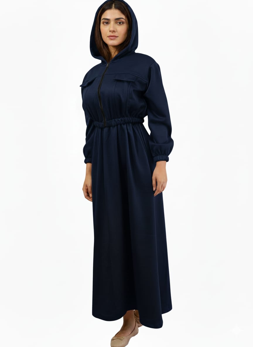 essential modesty zipper maxi dress with pockets and hoodie essential modesty zipper maxi dress with pockets and hoodie