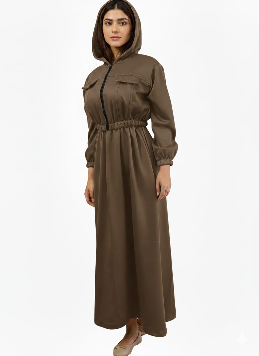 essential modesty zipper maxi dress with pockets and hoodie essential modesty zipper maxi dress with pockets and hoodie