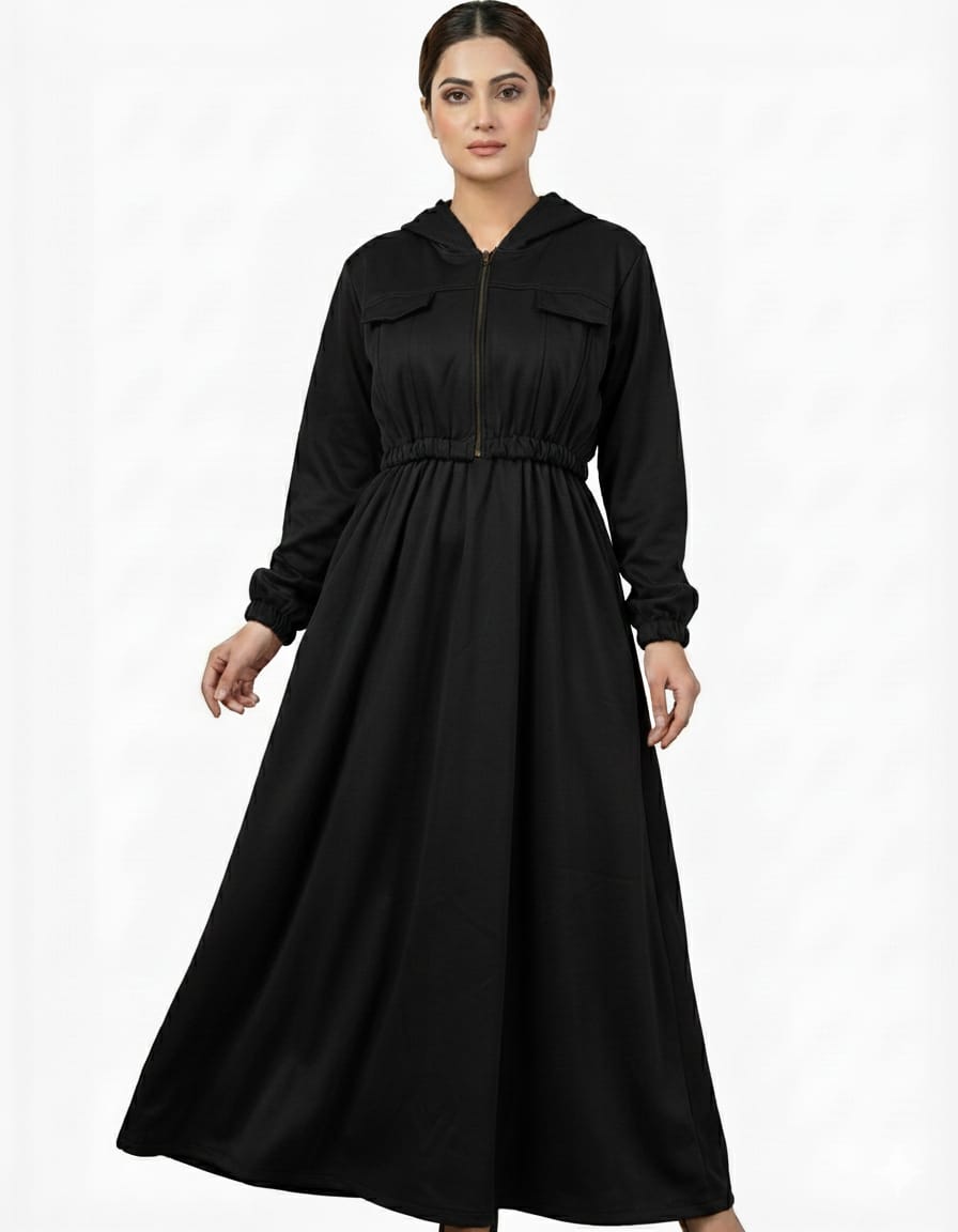 essential modesty zipper maxi dress with pockets and hoodie essential modesty zipper maxi dress with pockets and hoodie