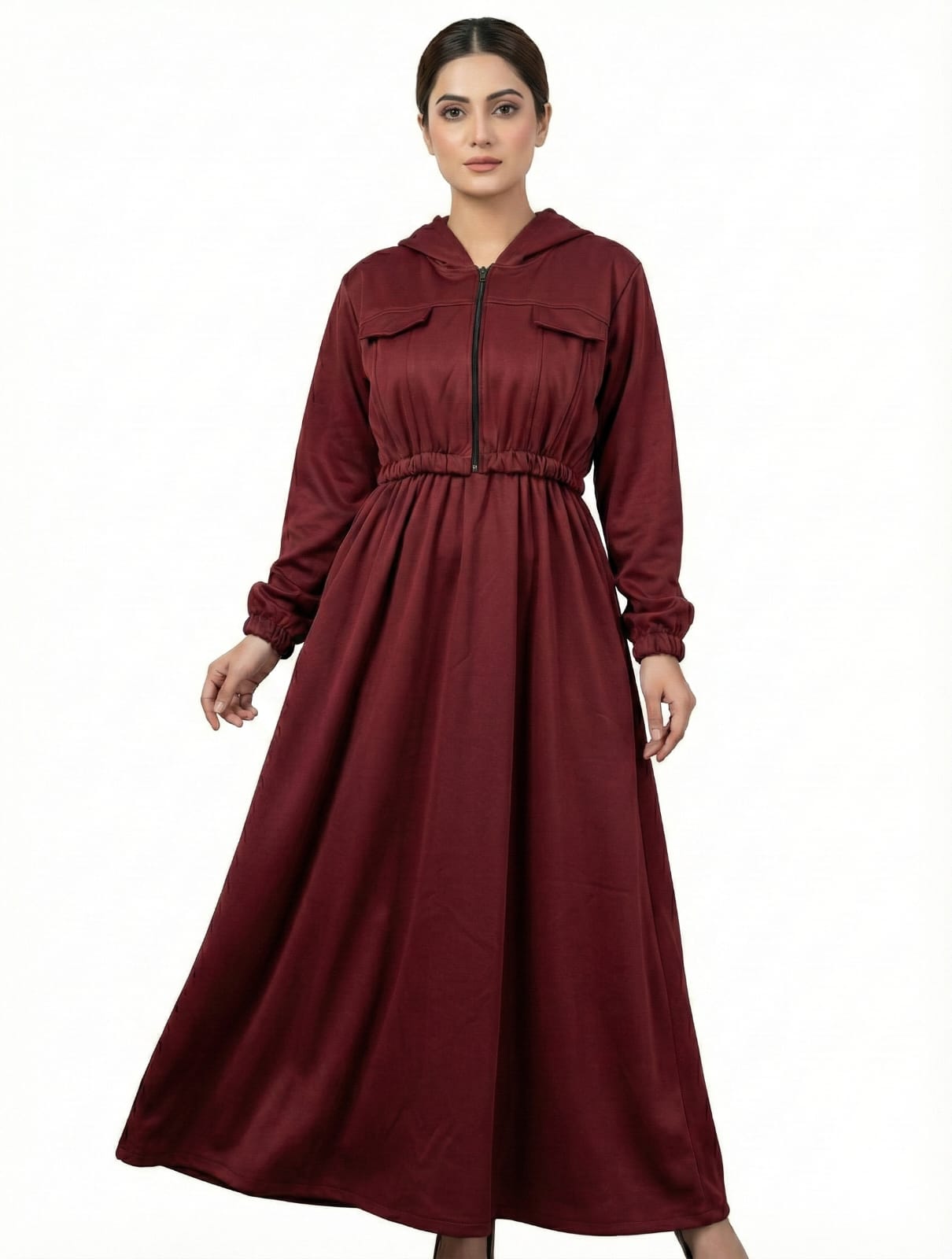 essential modesty zipper maxi dress with pockets and hoodie essential modesty zipper maxi dress with pockets and hoodie