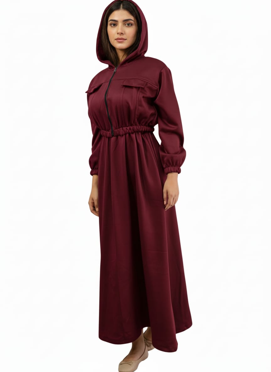 essential modesty zipper maxi dress with pockets and hoodie essential modesty zipper maxi dress with pockets and hoodie