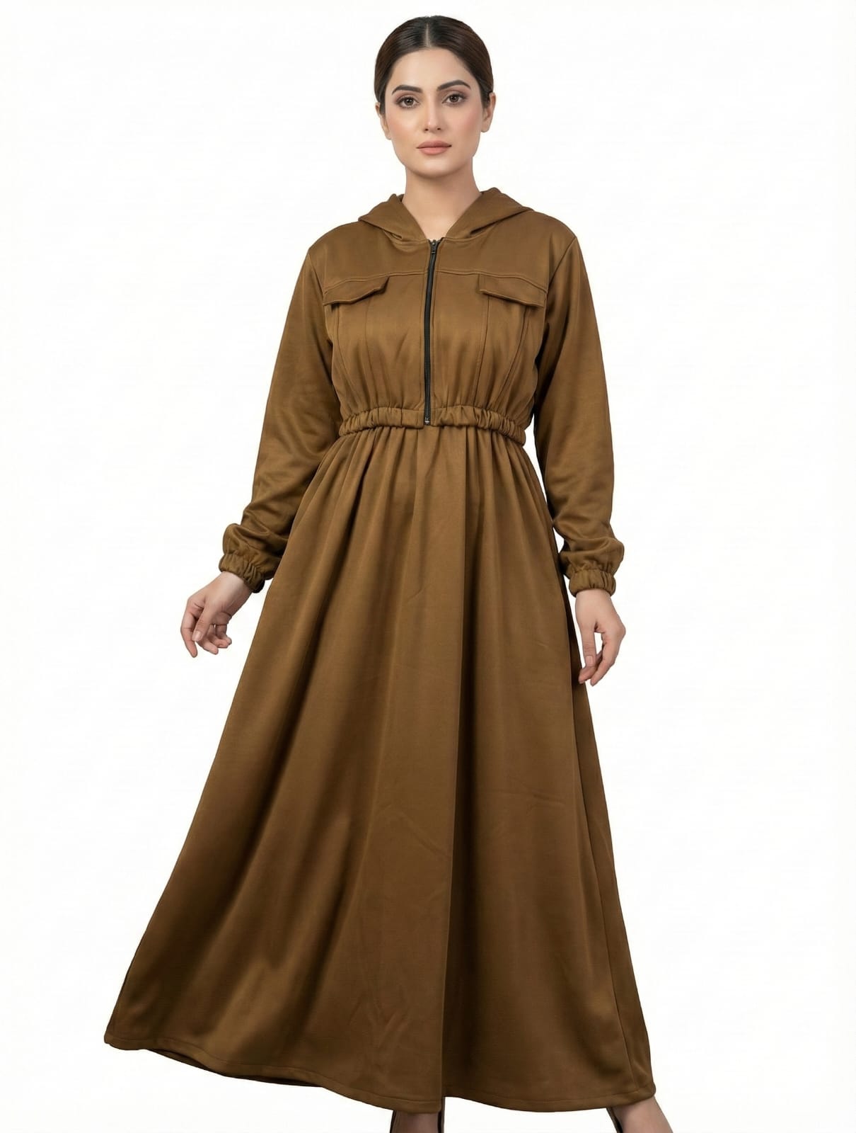 essential modesty zipper maxi dress with pockets and hoodie essential modesty zipper maxi dress with pockets and hoodie