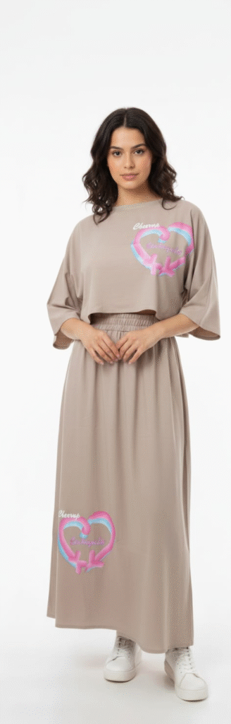 the "heartbeat harmony" two piece maxi set the "heartbeat harmony" two piece maxi set