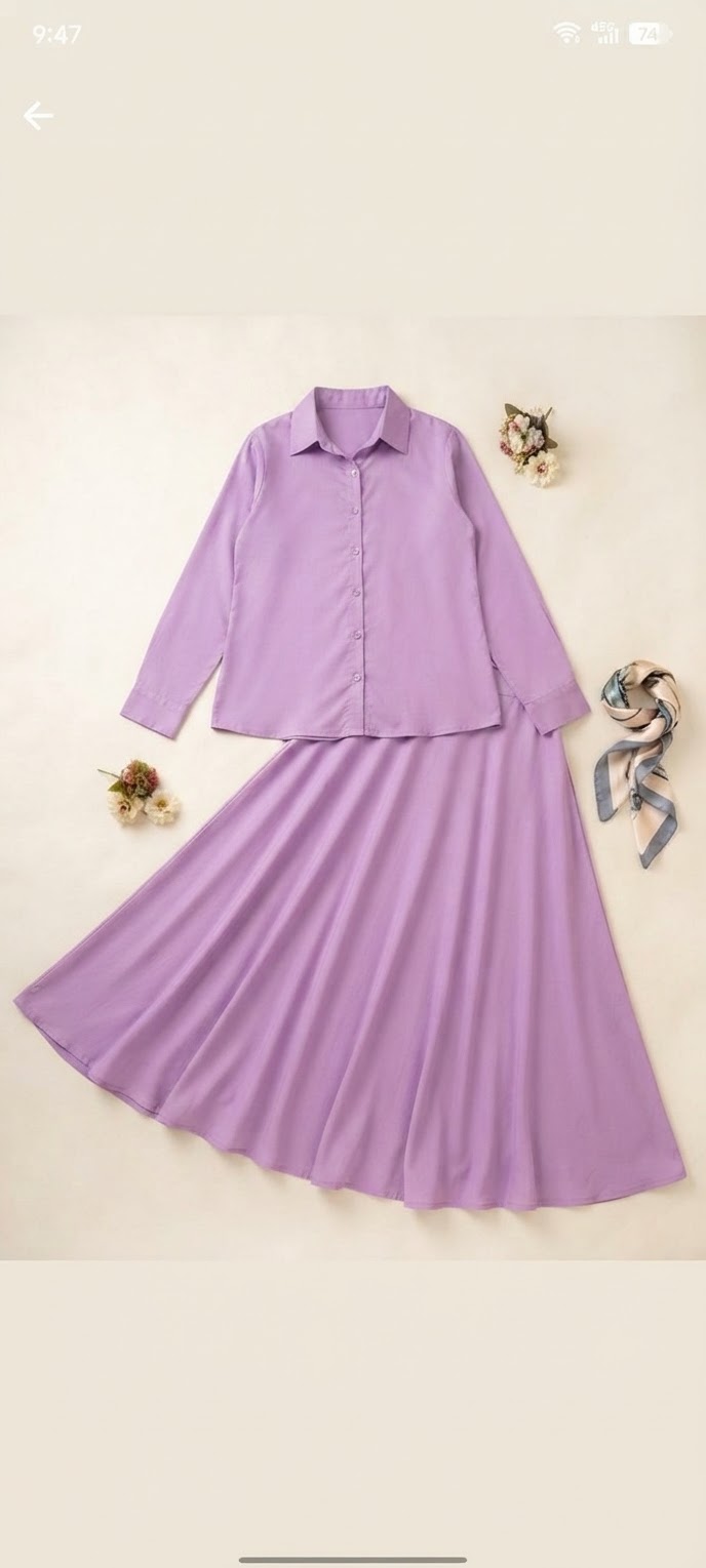 PLAIN SKIRT 2PCS