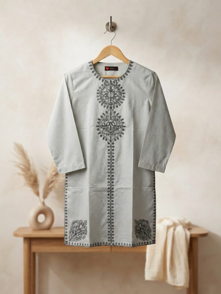 Embroidered Lawn Kurti