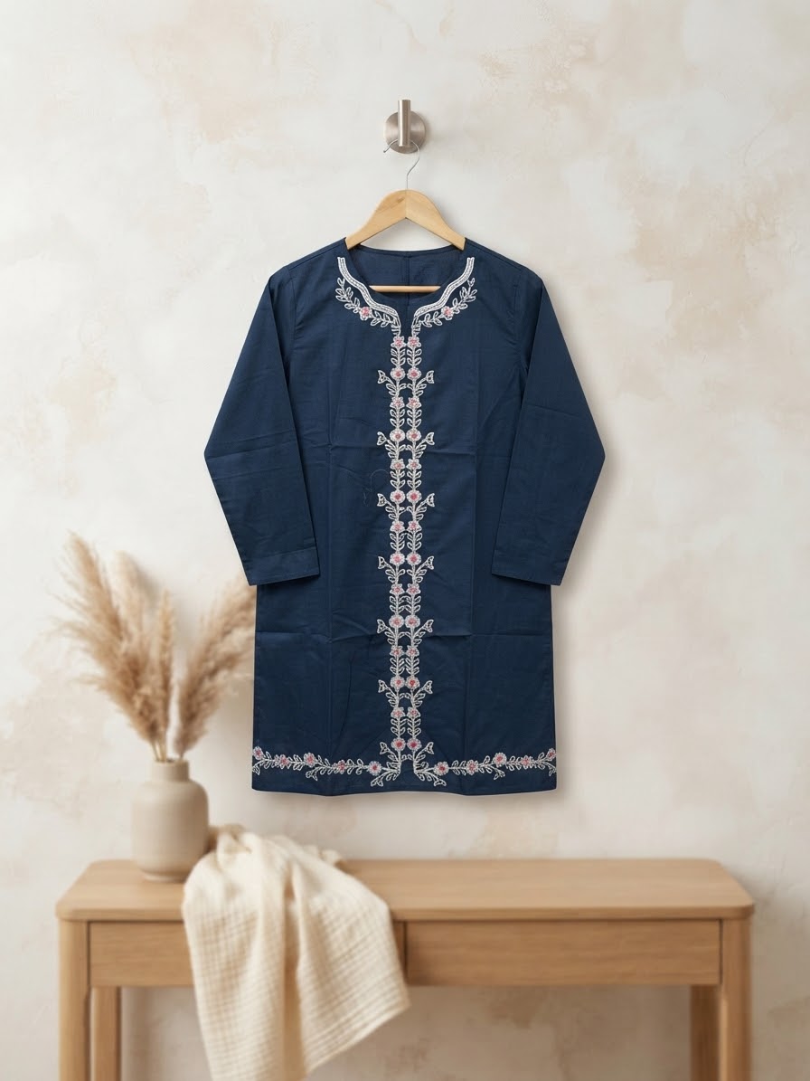 Azure Garden Embroidered Lawn Kurta