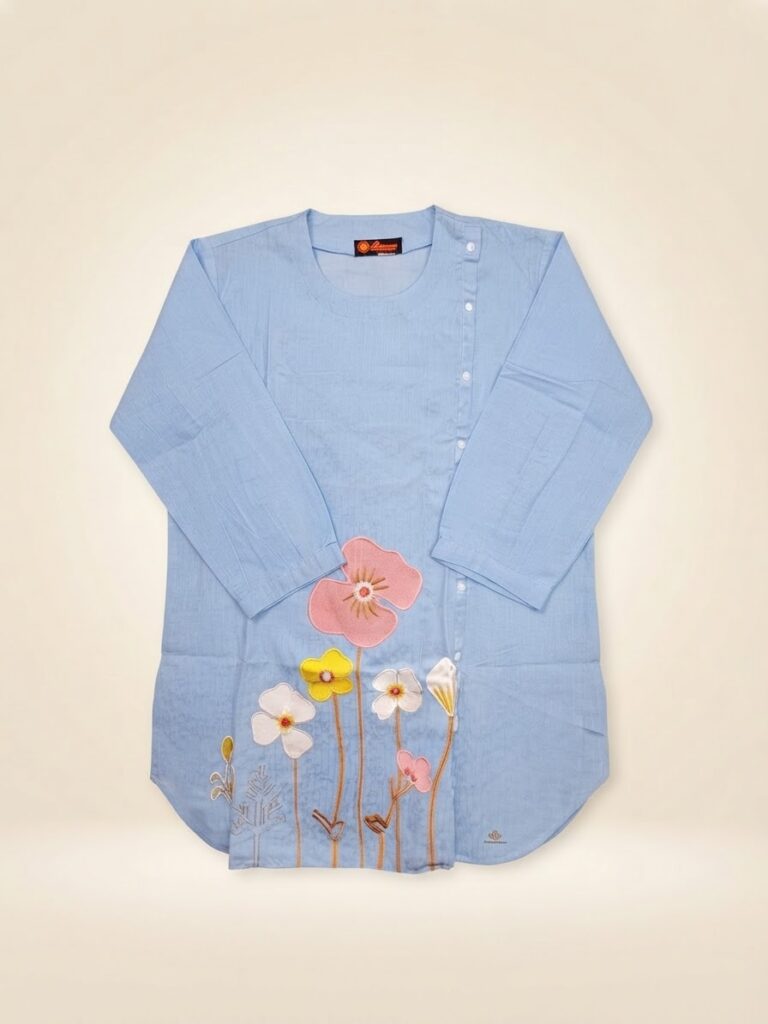 Meadow Appliqué Cotton Tunic